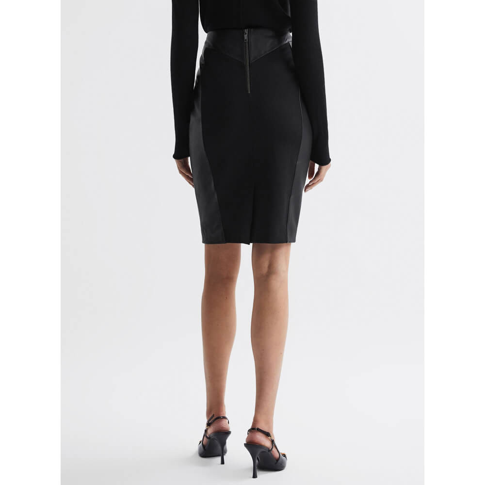 REISS RAYA Leather High Rise Midi Skirt | Jarrolds, Norwich